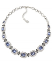 Bring glamour to any gathering with this set necklace from Carolee. Crafted from silver-tone mixed metal, the necklace features stunning glass stones for added flair. Approximate length: 16 inches + 2-inch extender.