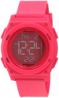 Armitron Women's 45/7027MAG Magenta Resin Strap Chronograph Sport Watch