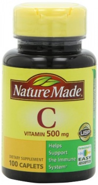 Nature Made Vitamin C 500mg, 100 Caplets (Pack of 3)