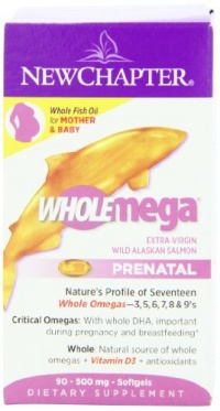 New Chapter Wholemega Prenatal 500 Mg, 90-Count