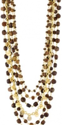 Rachel Reinhardt Nicole Nested Multi-Strand Wood Bead Necklace