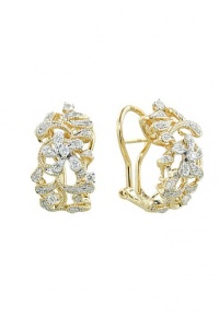 Effy Jewlery Moderna 14K Yellow Gold Diamond Earrings, .39 TCW