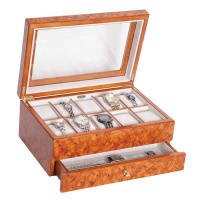 Peyton 4.75 High Watch Box in Burlwood Oak