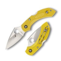 Spyderco Dragonfly2 FRN H-1 Plain Edge Knife, Yellow