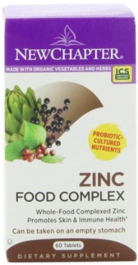 New Chapter Organics Zinc Food Complex Tablets, 60-Count