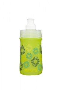 Brita Soft Squeeze Water Filter Bottle For Kids, Green Squares