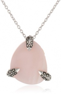 Judith Jack Kauai Sterling Silver, Marcasite and Pink Mother of Pearl Pendant Necklace, 18