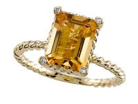 Genuine Citrine Ring by Effy Collection® in 14 kt Yellow Gold Size 7