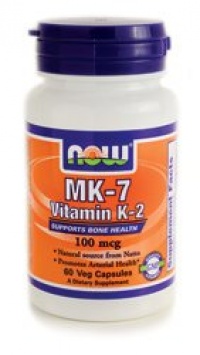 Now Foods Vitamin K-2 (MK7) Veg Capsules, 100 mcg, 60 Count