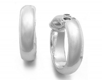 Charter Club Earrings, Silver-Tone Medium Hoop Clip-On Earrings