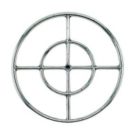 American Fireglass Stainless Steel Fire Pit Burner Ring, 18-Inch