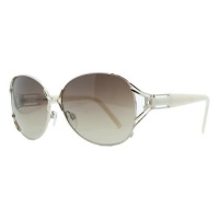 Just Cavalli JC 399/S 28F Ivory/Gold Oversized Round Sunglasses