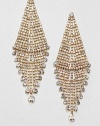 ABS by Allen Schwartz Earrings, Gold-Tone Glass Chandelier Earrings