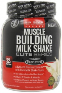 Six Star Musclebuilding Milkshake, Rich Vanilla Ice Cream, 2-Pound