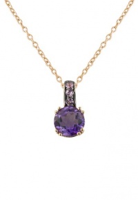 Effy Jewlery 14K Rose Gold Amethyst and Sapphire Pendant, 1.49 TCW