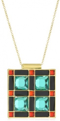 Kate Spade New York Levitt Squares Mulit-Colored Pendant Necklace