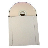 5 x 5 Inch White Cardboard CD/DVD Mailers With Flap & Seal, 100 Pack