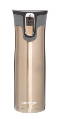 Contigo Autoseal West Loop Stainless Steel 20-Ounce Travel Mug with Easy-Clean Lid, Latte