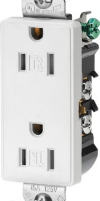 Cooper Wiring Devices 9505TRWS Aspire Tamper Resistant Duplex Receptacle, White Satin