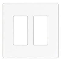 Cooper Wiring Devices 9522WS Aspire Screwless Wallplate, 2-Gang, White Satin