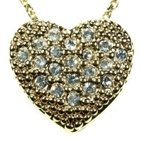 Crystal Heart-Shaped Gold-Tone Pendant Necklace: Made With Swarovski Elements