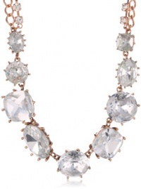 Betsey Johnson Iconic Stone Crystal Large Gem Necklace, 19