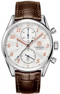 Tag Heuer Mens Carrera Heritage Automatic Movement Leather Strap Watch