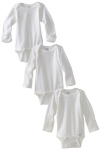 Gerber Unisex-Baby Newborn 3 Pack Longsleeve Mitten Cuff Onesies Brand