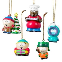 South Park 5 Piece Mini Ornament Set - Kenny, Cartman, Kyle, Stan, and Chef