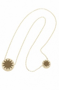 House of Harlow 1960 - Double Sunburst Pave Necklace with Khaki Leather