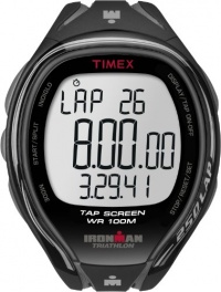 Timex Men?s T5K588 Ironman Sleek 250-Lap TapScreen Black/Gray Resin Strap Watch