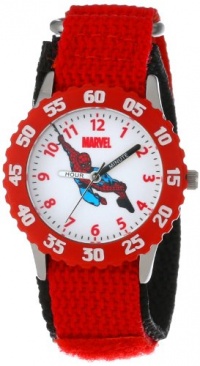 Marvel Comics Kids' W000104 Spider-Man Stainless Steel Time Teacher Watch