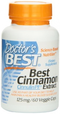 Doctor's Best Best Cinnamon Extract Cinnulin PF (125 mg), Vegetable Capsules, 60-Count