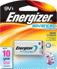 Energizer LA522SBP 9V Lithium Battery for Smoke Detectors