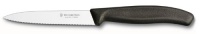 Victorinox Swiss Classic 4-Inch Paring Knife with Spear Tip, Serrated, Black