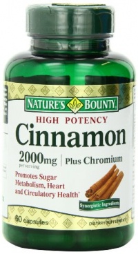 Nature's Bounty High Potency Cinnamon 2000mg Plus Chromium 400mcg, 60-Count