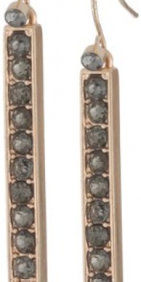 Kenneth Cole New York Modern Tanzanite Pave Rectangle Linear Drop Earrings