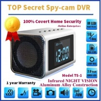 TOP Secret Spy Camera Mini Clock Radio Hidden DVR- Continuous power or battery