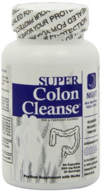 Health Plus Super Colon Cleanse, Night Formula Capsules,500 Mg. Each 90 Count