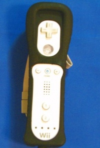 Nintendo Wii Remote Black Jacket Skin Silicone New