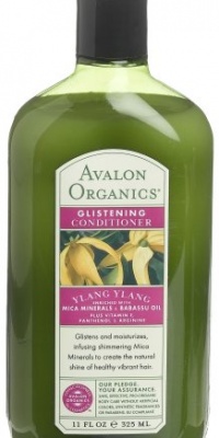 Avalon Organics Ylang Ylang Glistening Conditioner, 11-Ounce Bottle (Pack of 3)