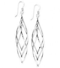 Unwritten Sterling Silver Earrings, Multi Spiral Drop Earrings