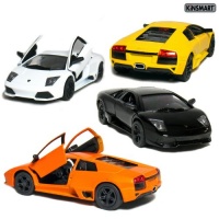 Set of 4: 5 Lamborghini Murcielago LP640 1:36 Scale (Black/Orange/White/Yellow)