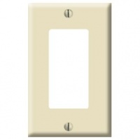 Leviton 017-80401-00A Decora 1-Gang Wallplate, Almond