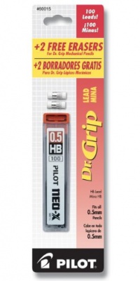 Pilot 0.5mm Mechanical Pencil Refills, HB Leads, 60mm Length, 100 per Tube (60015)