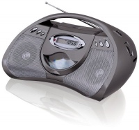 GPX Portable CD Player with AM/FM Radio, Line in for MP3 Devices (Gunmetal Grey)