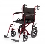 Medline Transport Wheelchair with Brakes, Red