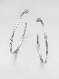 A classic hoop design with a chic buckle detail. Ion-plated steelLength, about 2.25Post backImported 