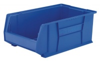 Akro-Mils 30281 20-Inch D by 12-Inch W by 8-Inch H Super Size Plastic Stacking Storage Akro Bin, Blue, Case of 3