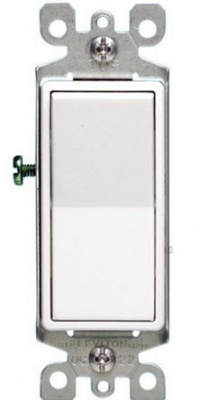 Leviton 104-05611-2WS 15A Decora Single Pole Illuminated Switch with Ground White